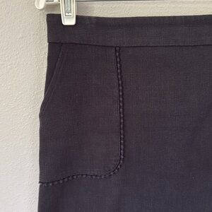 Loft Black Denim Jean Skirt 8